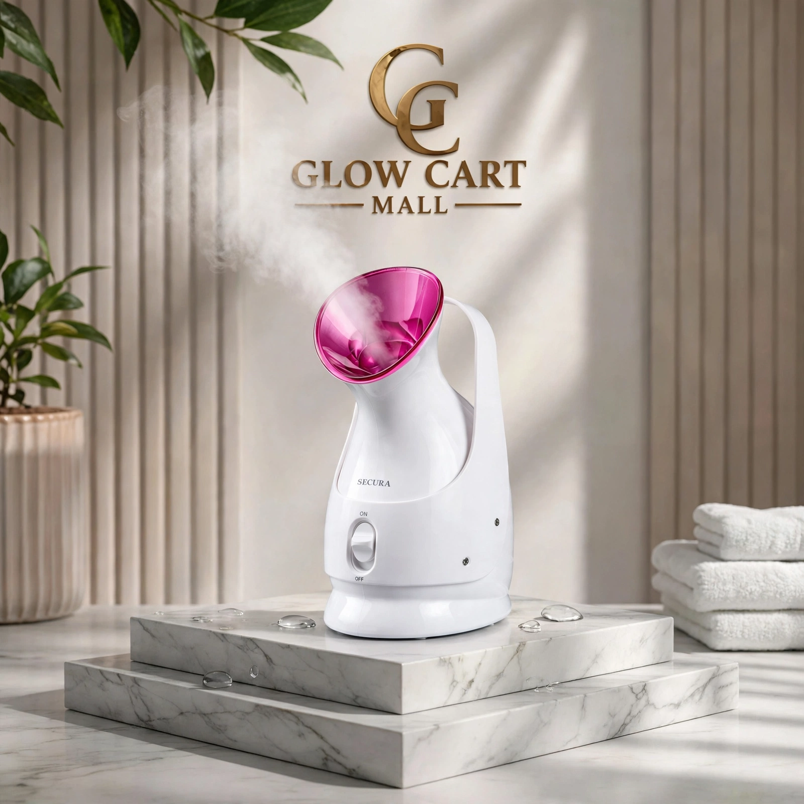 Sokany Facial Steamer - White / Pink