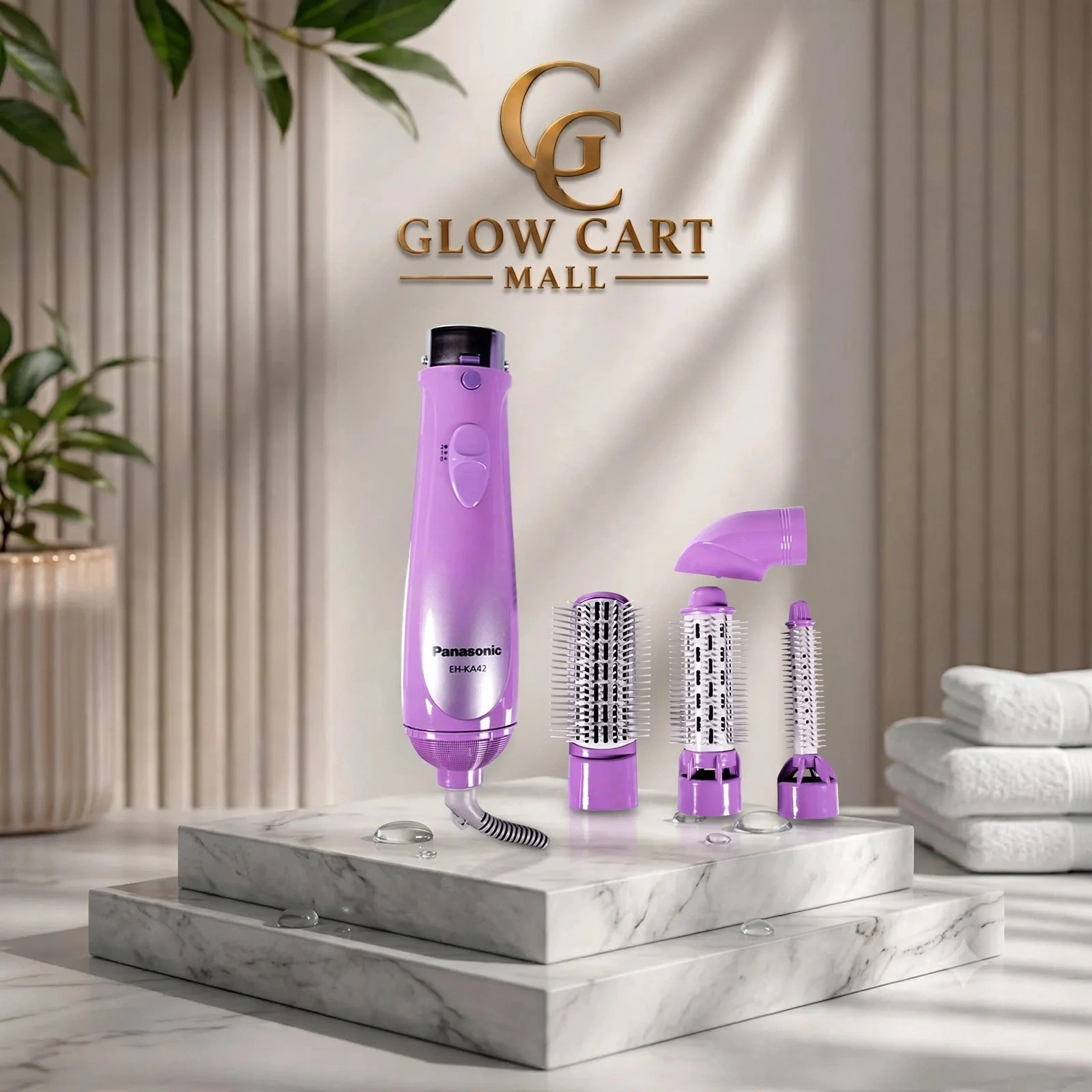 Panasonic EH-KA42 Hot Air Brush Styler - 4-in-1 Set