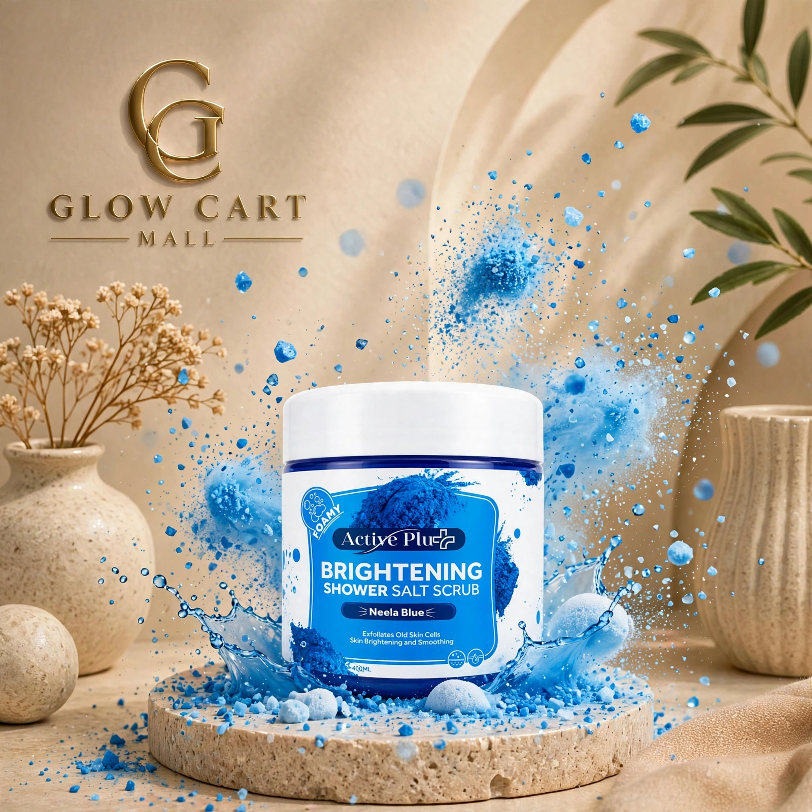 Brightening Shower Salt scrub Neela Blue  500ml